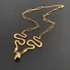 Double Snake Plated Necklace