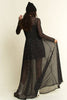 Polka Dot Mesh Maxi Dress