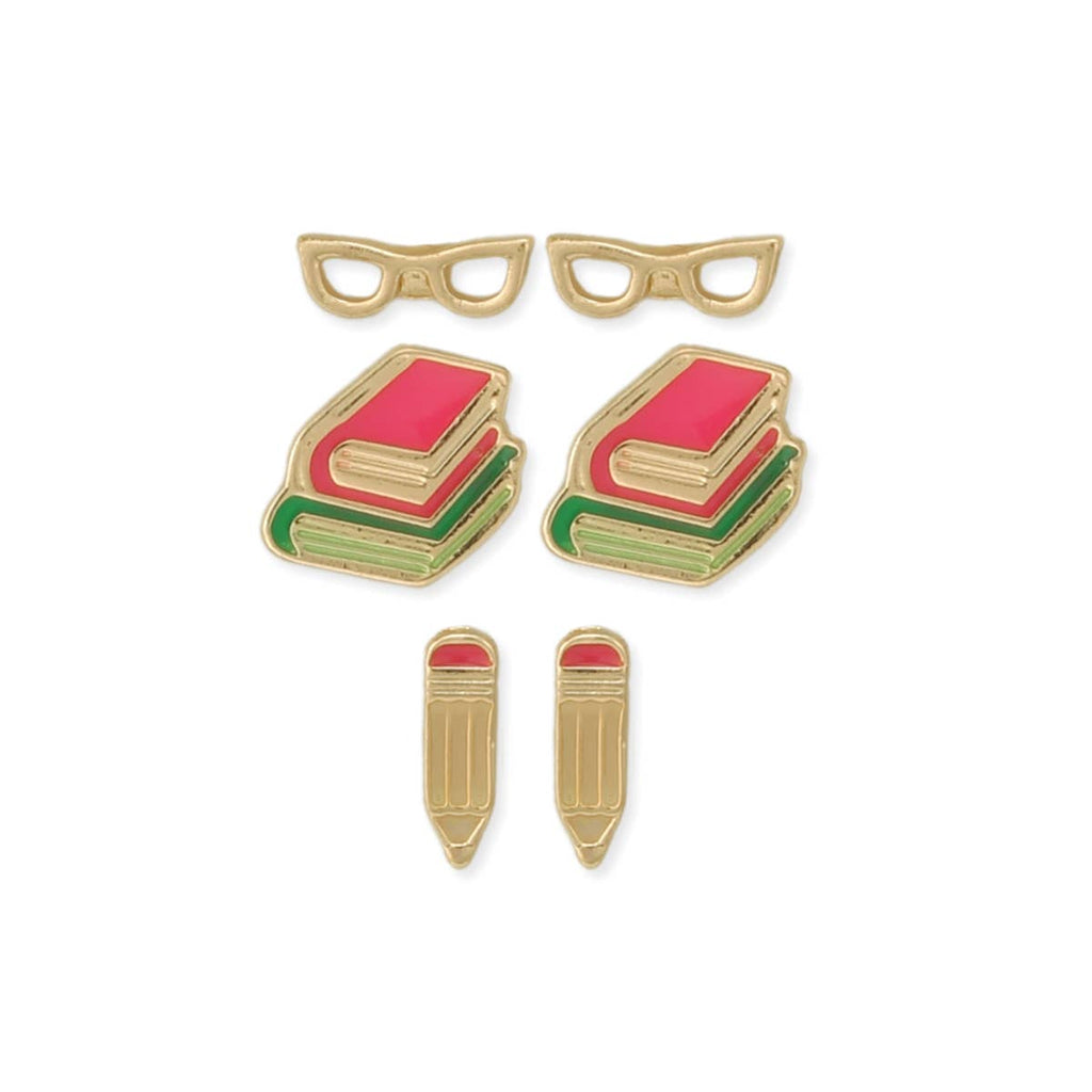 Book Worm  Earrings Set