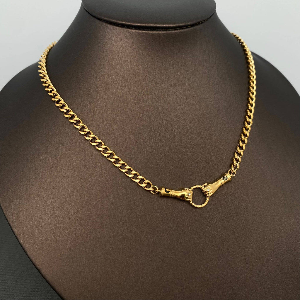 Hand of Friendship 18K Plated Necklace