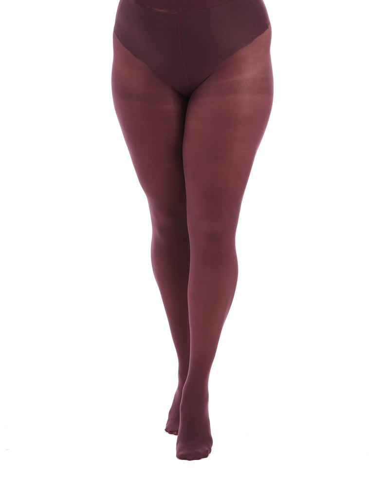 50 Denier Opaque Tights: Rust