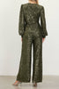 Olive Sequin Jumpsuit