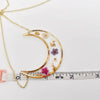 Narcissus Pressed Dried Flower moon Necklace