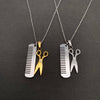 Barber 18K Gold Plated Charm Necklace- Steel
