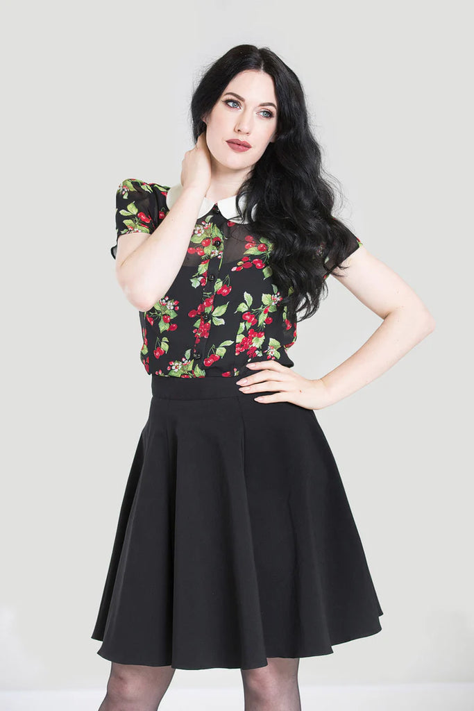 Shorter Swing Skirt: Black
