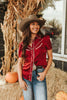 Satin Pearl Snap Western Blouse