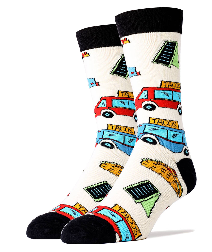 Taco Truck | Men's Cotton Crew Funny Socks