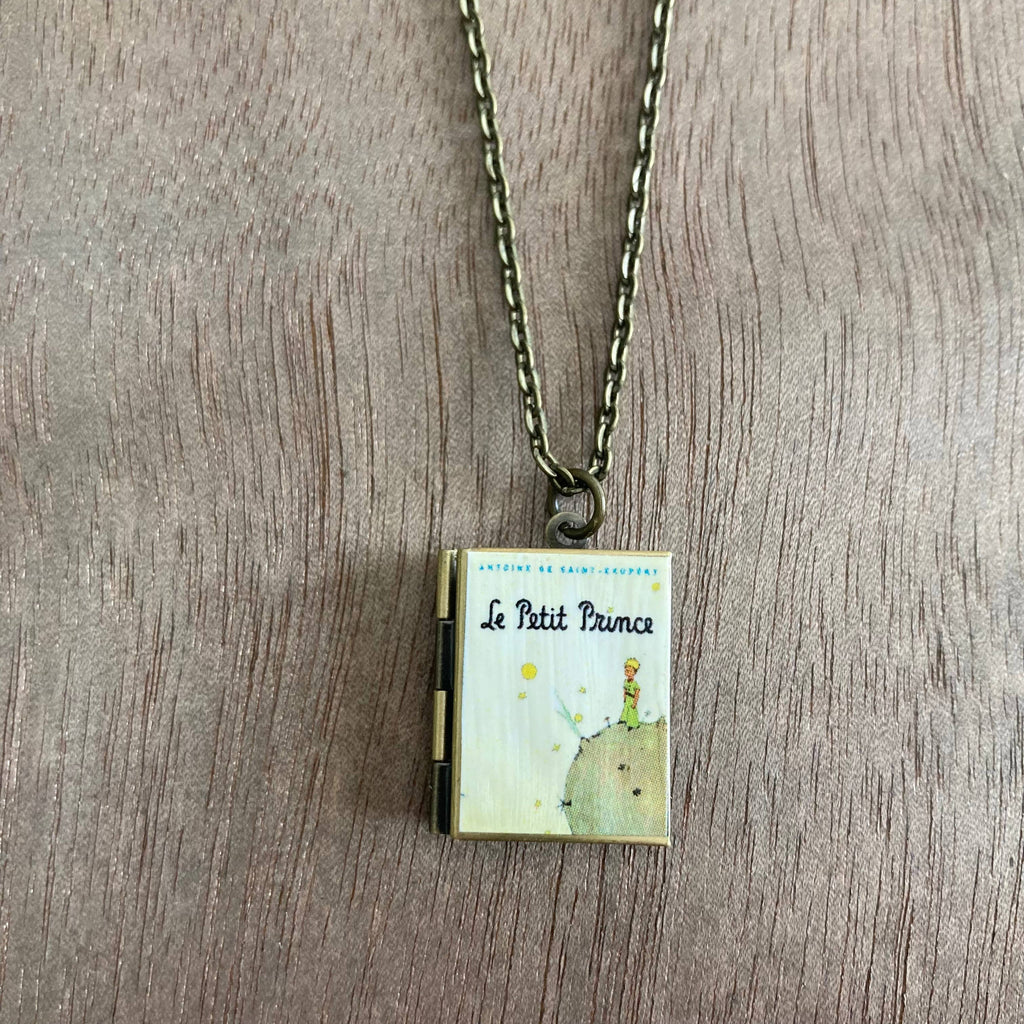 Book Locket Necklace - The Little Prince - French Edition: Bronze