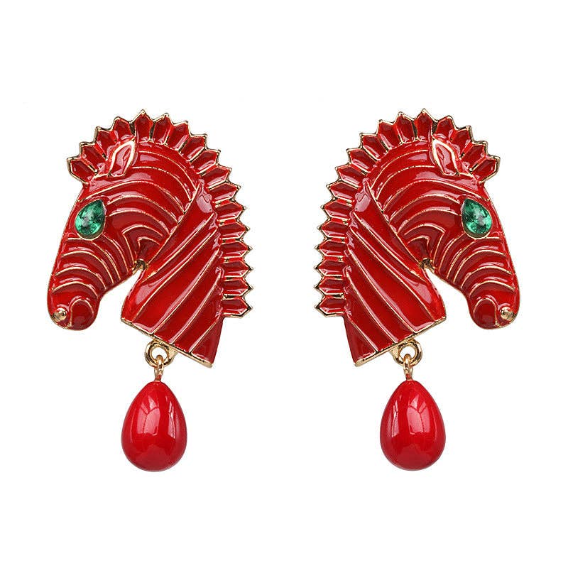 Zebra Stud Earring