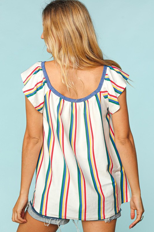 Vintage Cutie Rainbow Top
