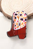 Cowboy Boot Hair Claw: Rawhide