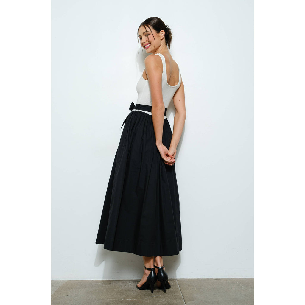 Knit Bodice Ballet Maxi Dress