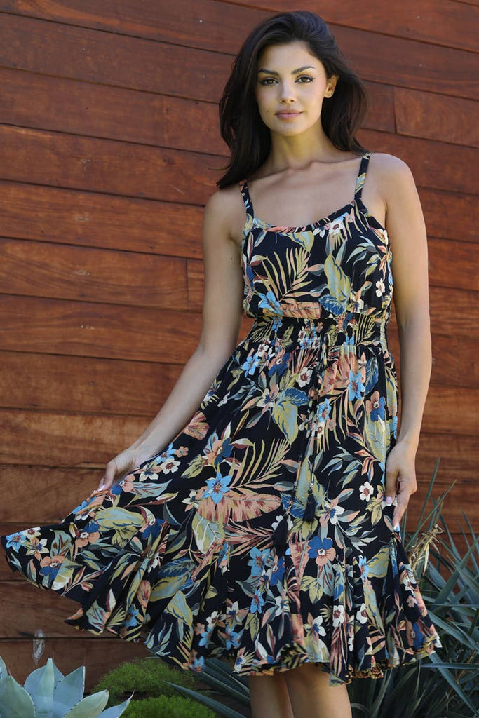 Tropical Romance Godet Dress