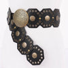 Western Vintage Belt: Black/Brass