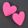 Heart Stud Earring: Fuschia