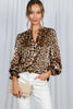 Silky Leopard Print Blouse