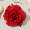 Red Rose Hair Flower/ Brooch