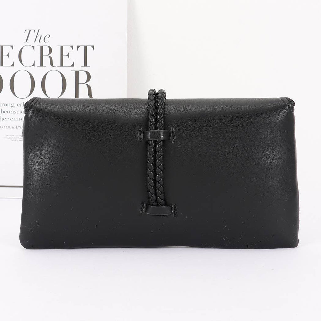 Vegan Leather Envelope Clutch Bag: Cinnamon