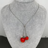 Apple Charm Stainless Steel Lariat Necklace