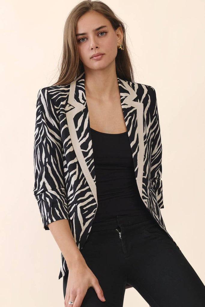Zebra Printed Blazer