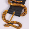Snake Buckle Belt: Black Gold