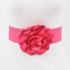 Silk Flower Dress Belt: Fuschia