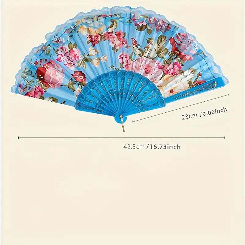 Floral Lace Folding Fan17