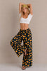 Pumpkin Print Wide Leg Pants