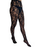 Rose Skull Net Tights: Black