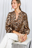 Silky Leopard Print Blouse