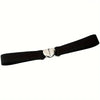 Retro Heart Belt: Silver-Black