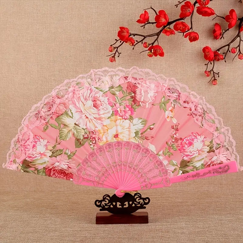Floral Lace Folding Fan17