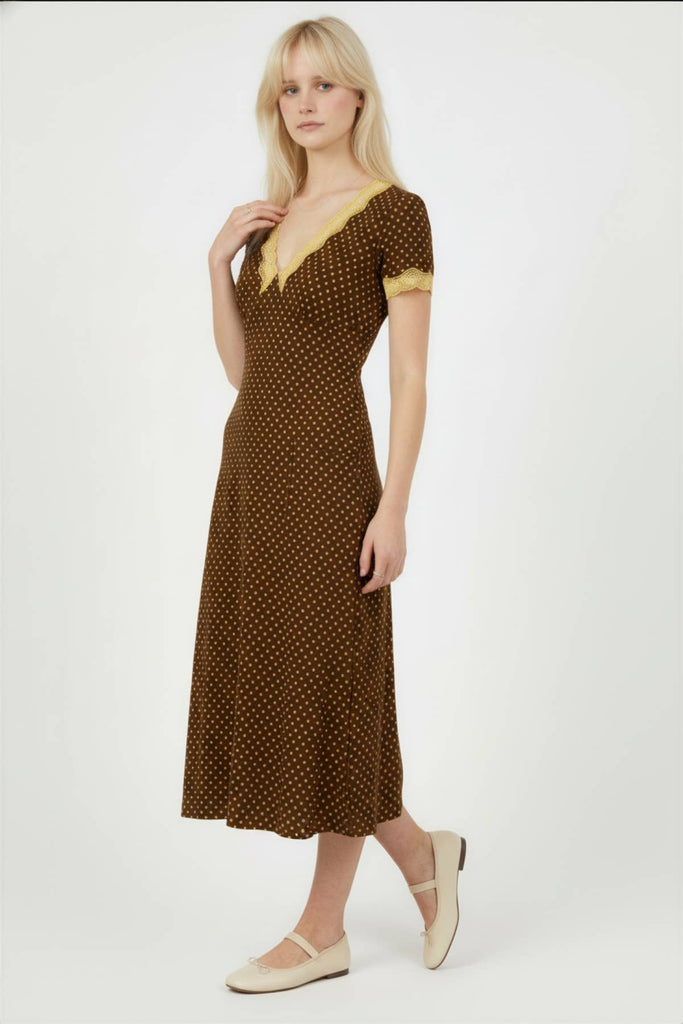 Bonnie Vintage Dots Knit Dress