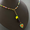 Heart & Fruit Charm Glass Beaded Necklace