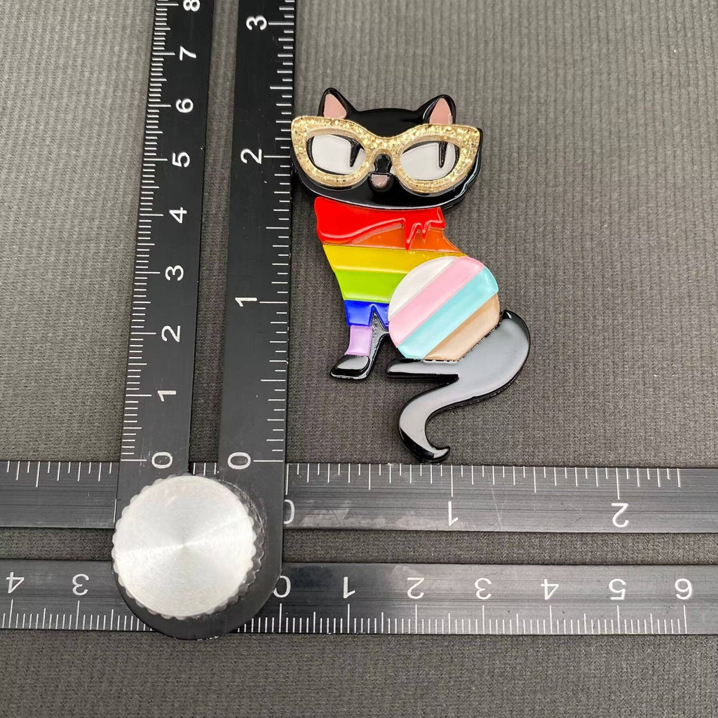Cat Pride Acrylic Brooch