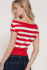 French Stripes Knit Top: Red