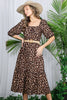 Leopard Tiered Midi Dress