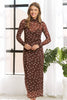 Polka Dot Mesh Wiggle Maxi w/ Slip