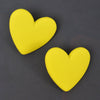 Heart Stud Earring: Yellow