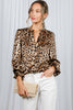 Silky Leopard Print Blouse