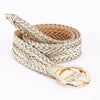 Metallic Braided Belt: Silver