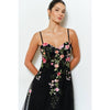 Embroidered Sweetheart Tulle Midi Dress
