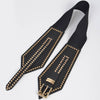 Studded Wide Stretch Belt: Black Gold