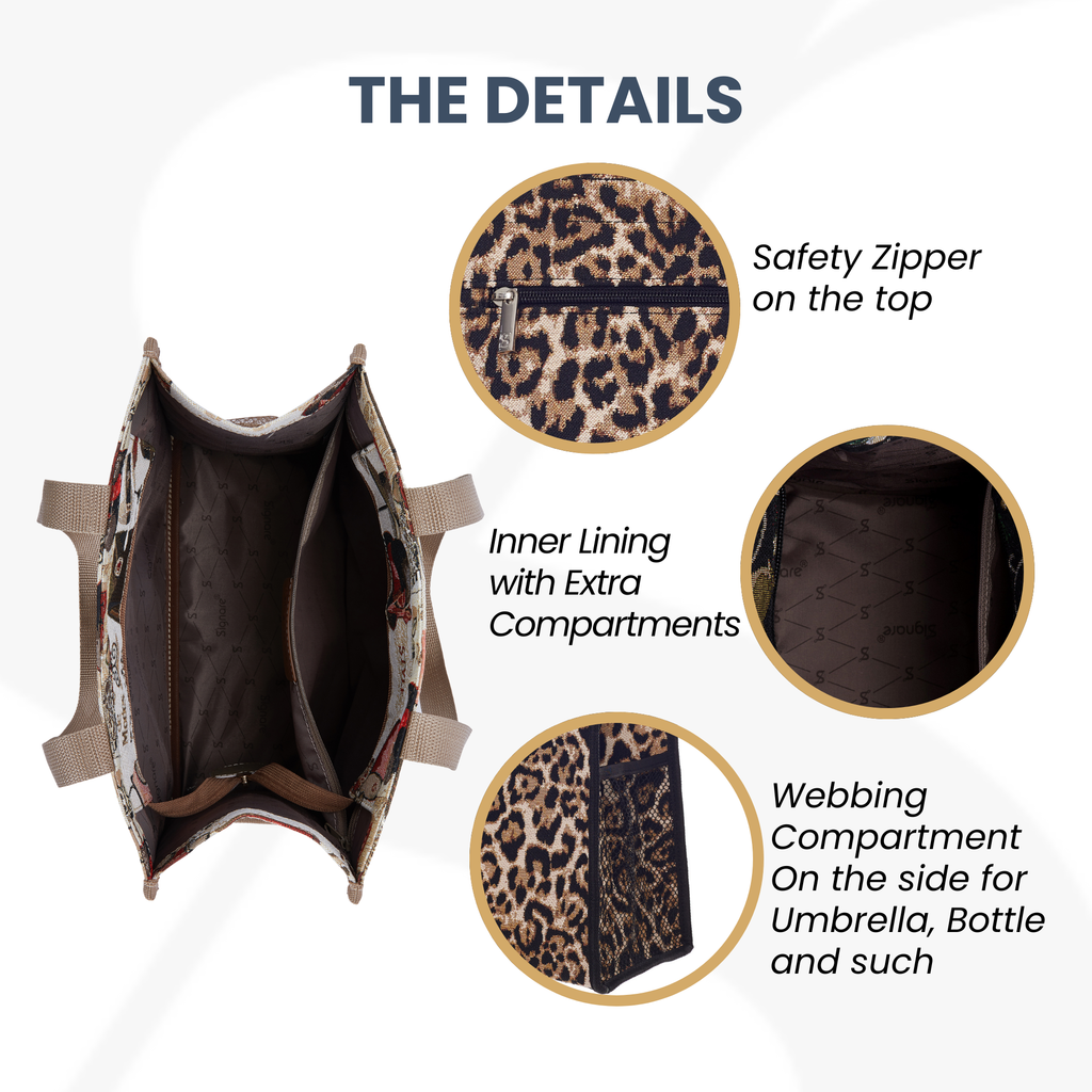 Leopard Tapestry Tote Bag