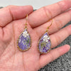 Periwinkle Flower Dangle Earrings