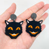 Vintage Horror Cat Earrings