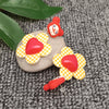 Flower Giggles Earrings: Red