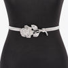 Metal Rose Spring Belt: Silver