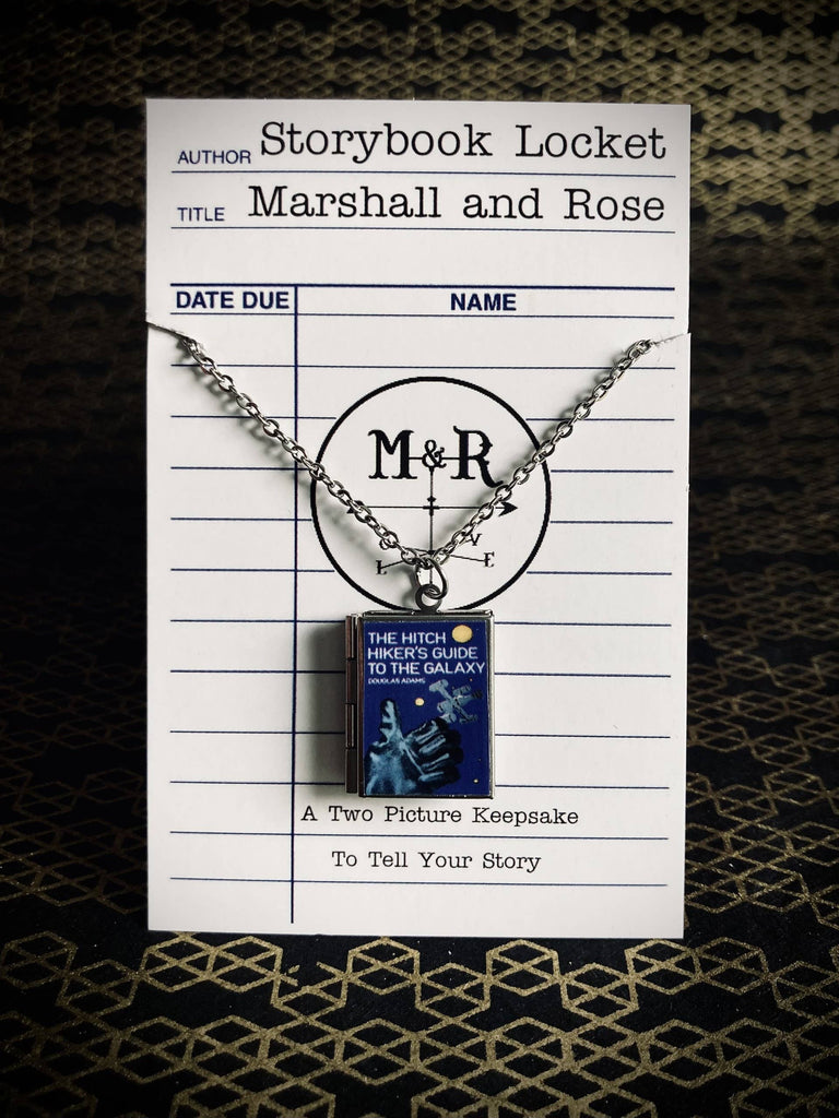 Book Locket Necklace - The Hitchhiker's Guide - 1st Ed.: Stainless Steel