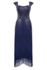 Marchesa Midnight Blue Beaded Dress